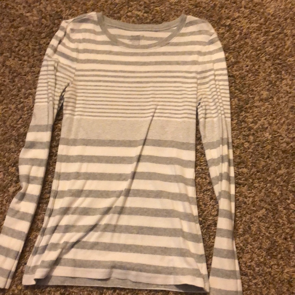 Long sleeve striped old navy shirt; size small